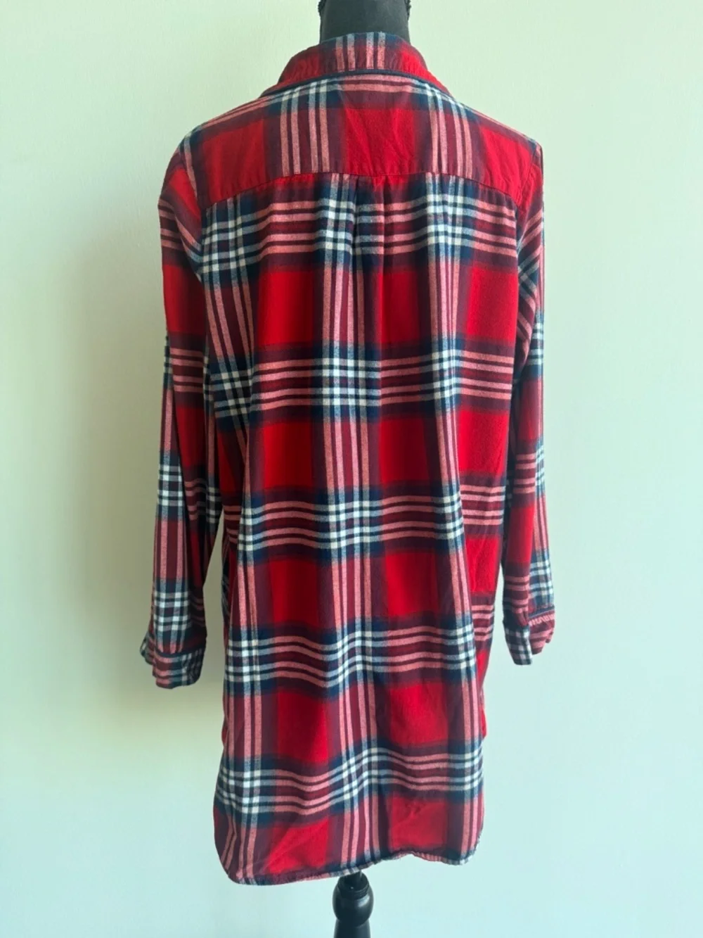 Stars Above Women's Flannel Pajama Button-Up Shirt Dress
